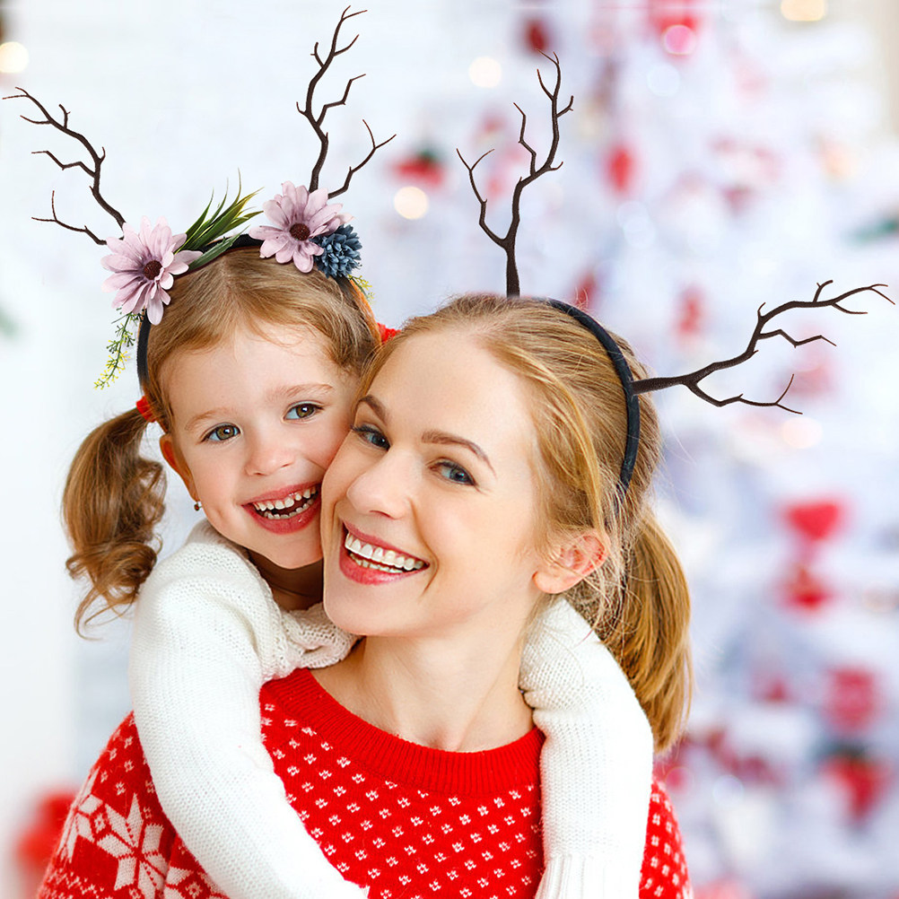 16Pcs Christmas Antler Headban - Reindeer Antlers Headband 评论和价格