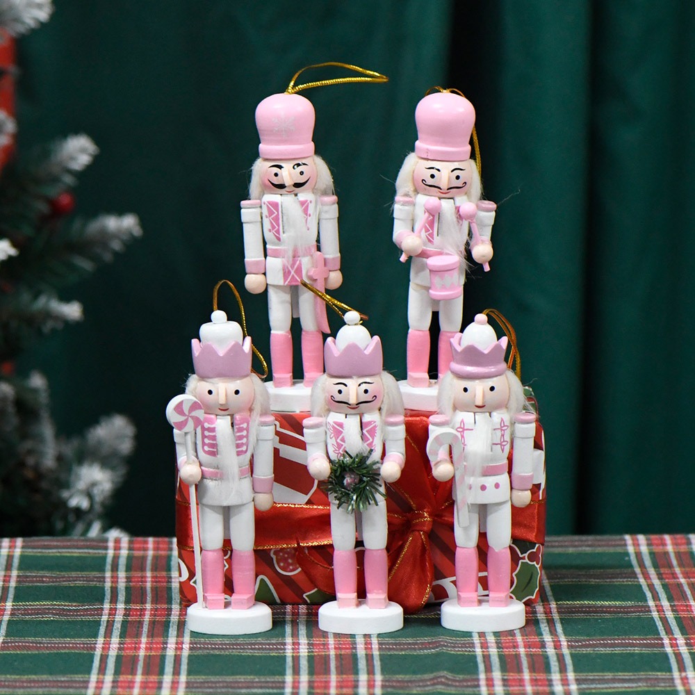 5PCS Macarone Powder Christmas - Nutcracker Figurine 评论和价格