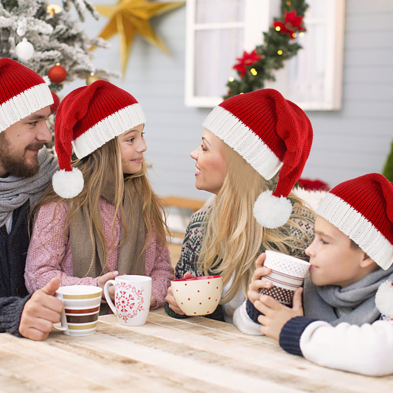 1PC Red Christmas Hat For Kids - Santa Hat Plush 评论和价格
