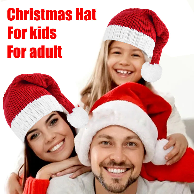 1PC Red Christmas Hat For Kids - Santa Hat Plush 评论和价格