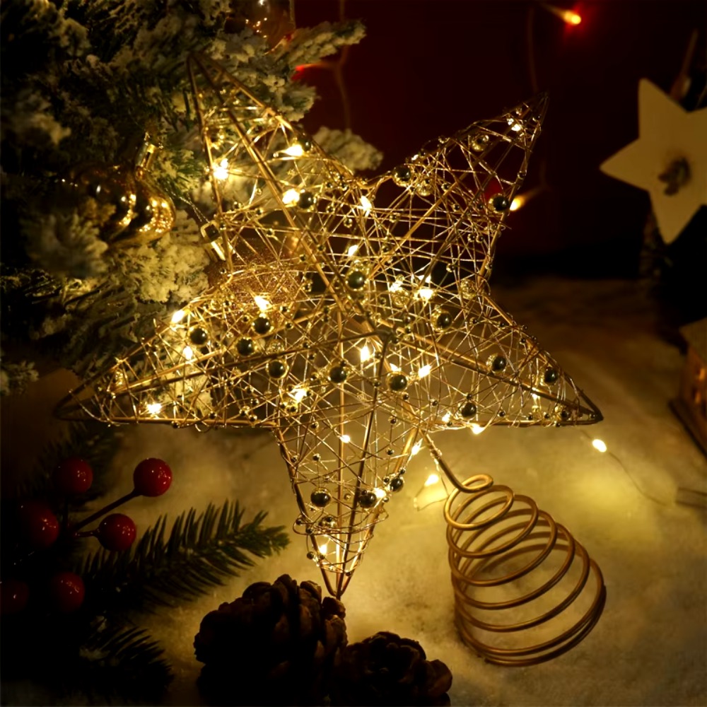Gold/Silver LED Christmas Tree - Star Tree Topper 评论和价格