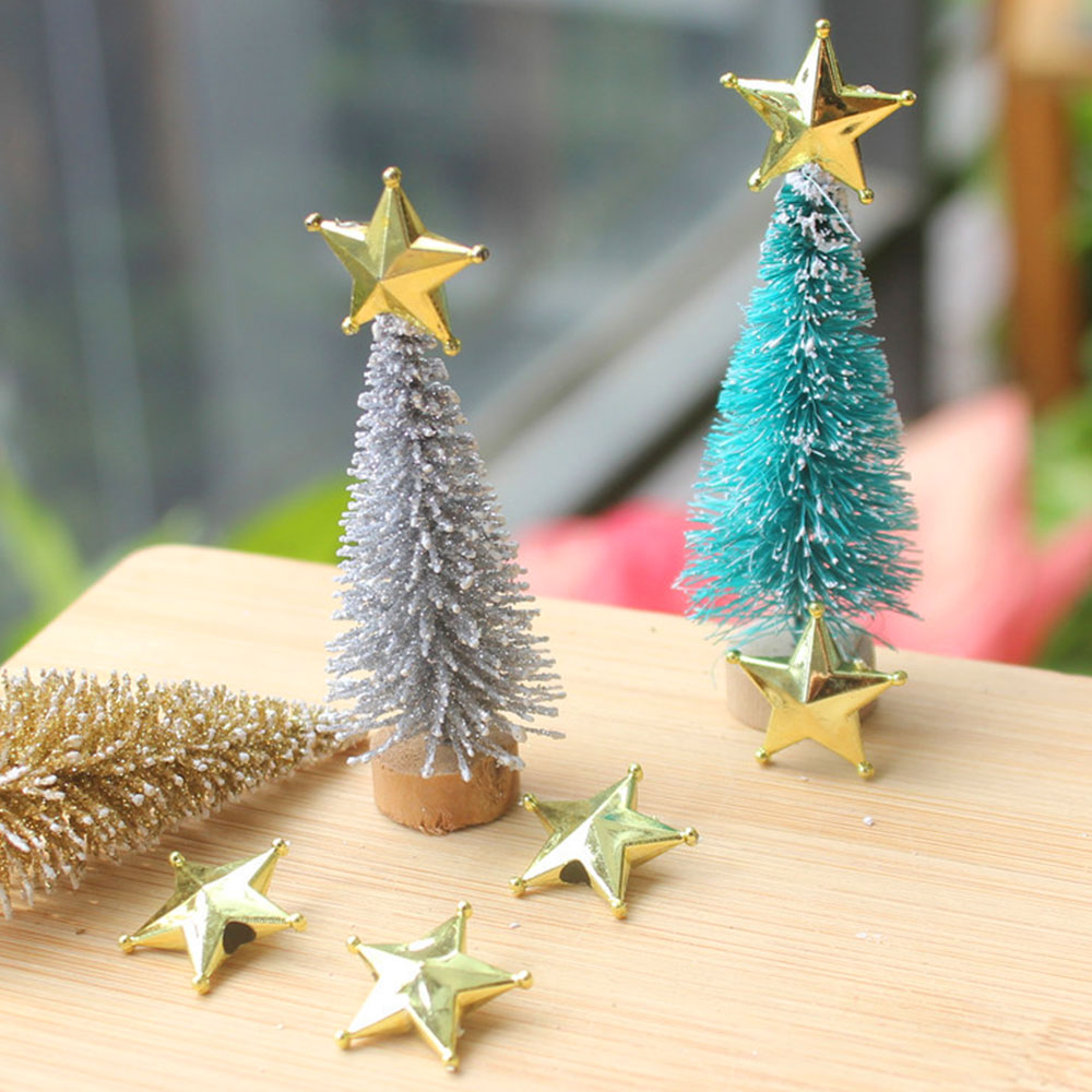 10PCS 2Sizes DIY Gold Star Top - Star Tree Topper 评论和价格