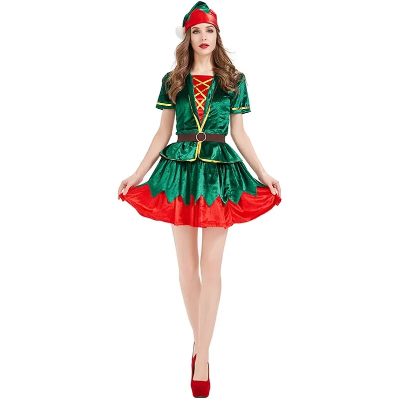 Women Christmas Green Elf Cost - Elf Costume Christmas 评论和价格
