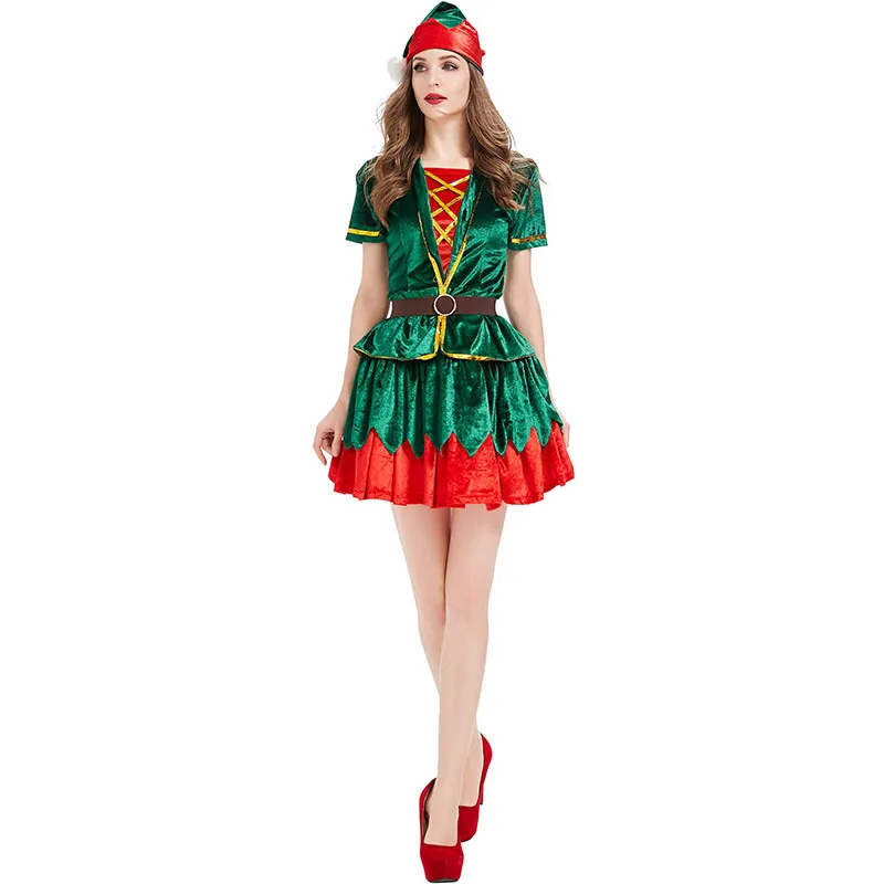 Women Christmas Green Elf Cost - Elf Costume Christmas 评论和价格