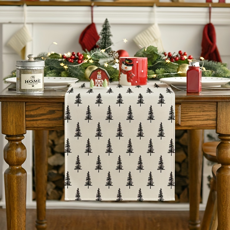 Simple Christmas Tree Table Ru - Christmas Table Runner 评论和价格