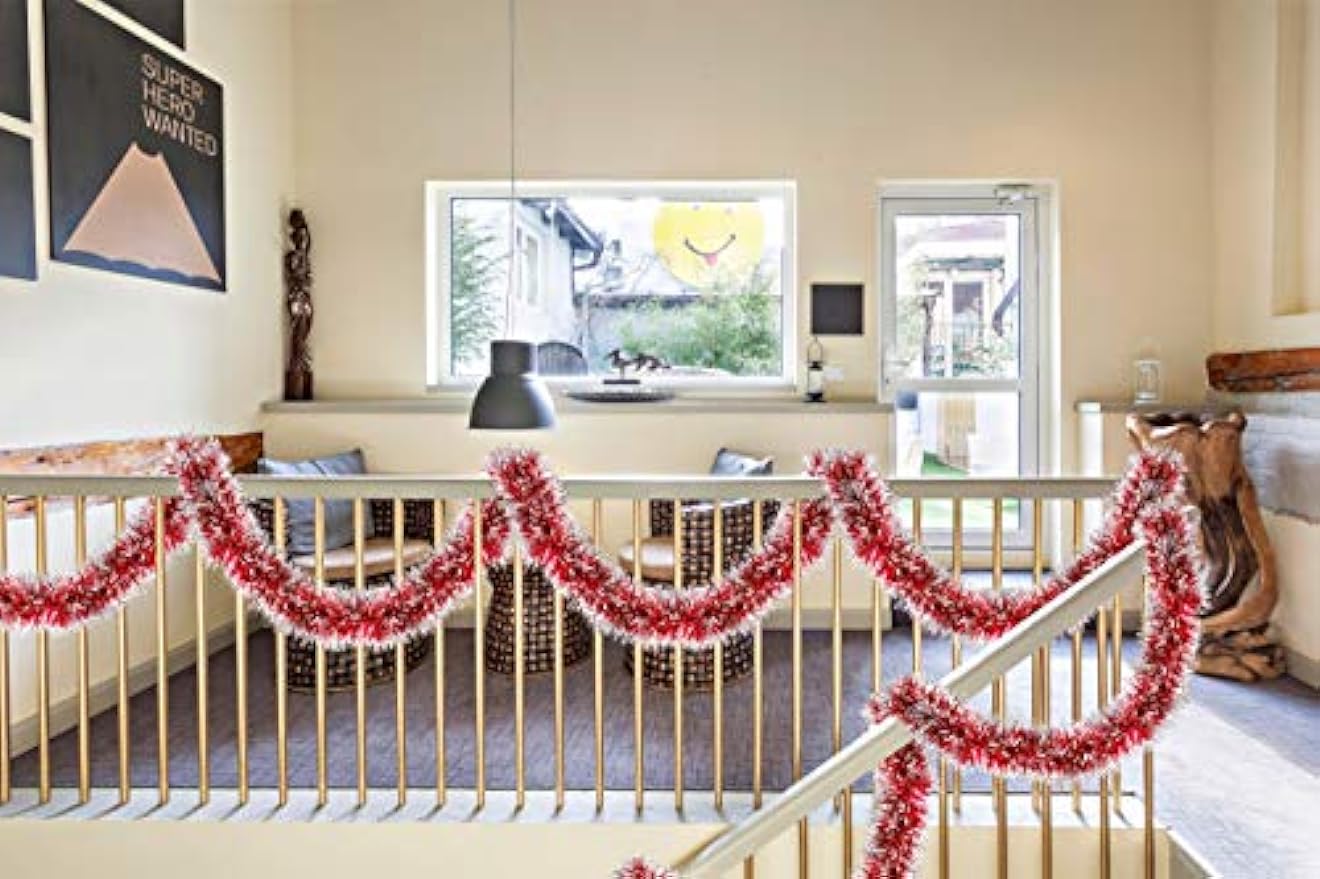 2M Christmas Metallic Streamer - Tinsel Garland Decoration 评论和价格
