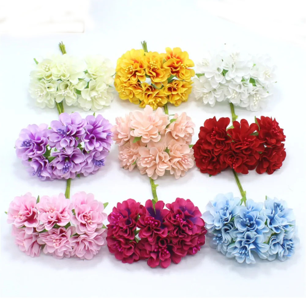 18PCS Artificial Flowers Bouqu - Christmas Wreath Fake 评论和价格