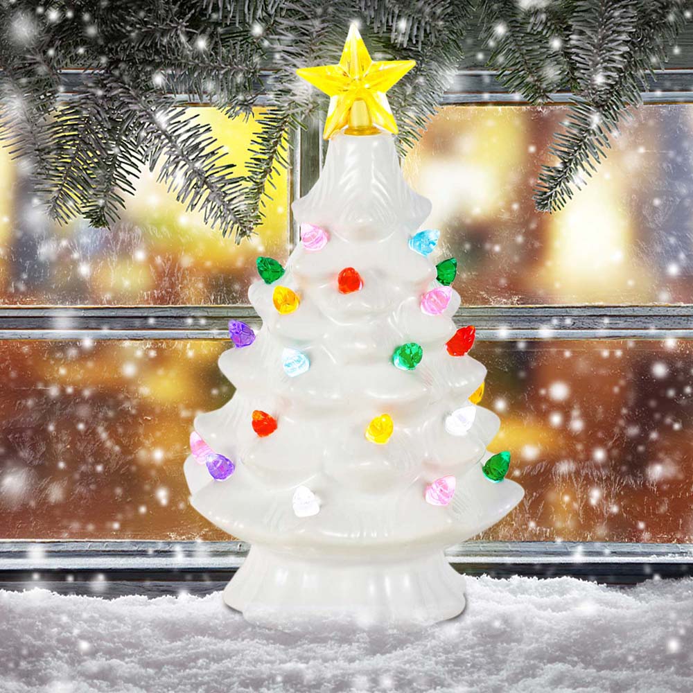7 Inch Ceramic Christmas Villa - Star Tree Topper 评论和价格