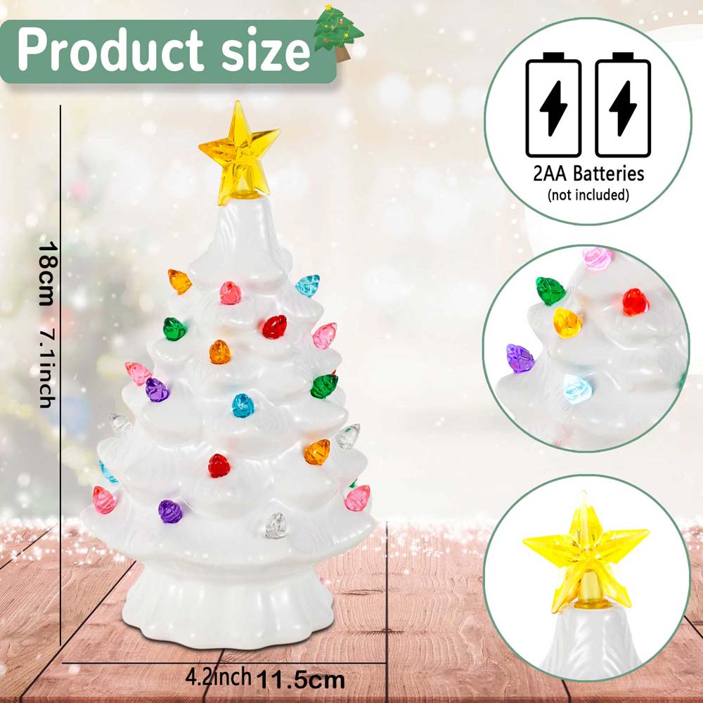 7 Inch Ceramic Christmas Villa - Star Tree Topper 评论和价格
