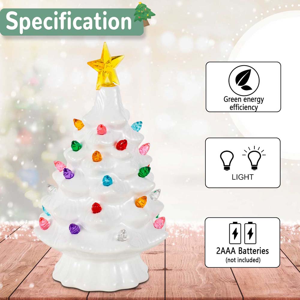 7 Inch Ceramic Christmas Villa - Star Tree Topper 评论和价格