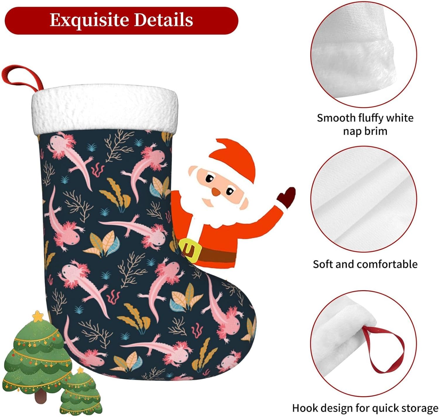 Cute Axolotl Christmas Stockin - Christmas Stocking Hanging 评论和价格