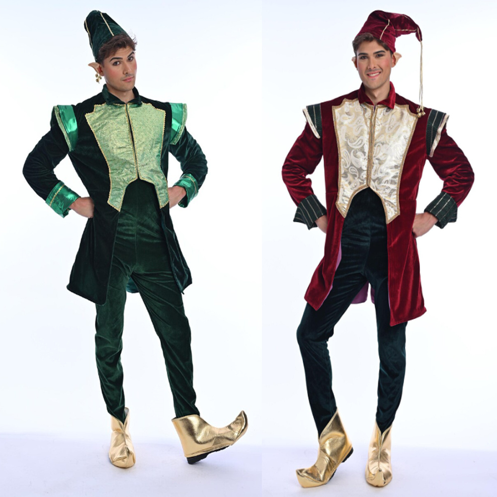 Luxury Velvet Santa Claus Chri - Elf Costume Christmas 评论和价格