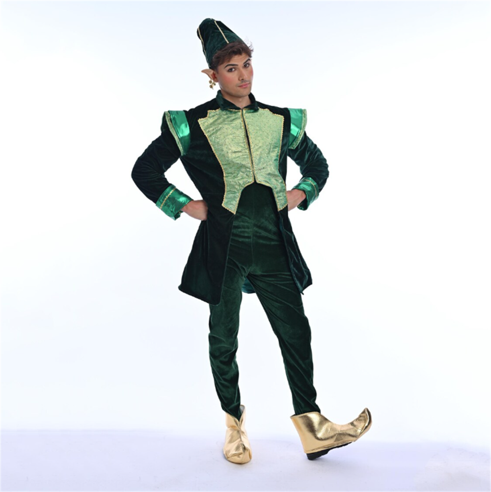 Luxury Velvet Santa Claus Chri - Elf Costume Christmas 评论和价格