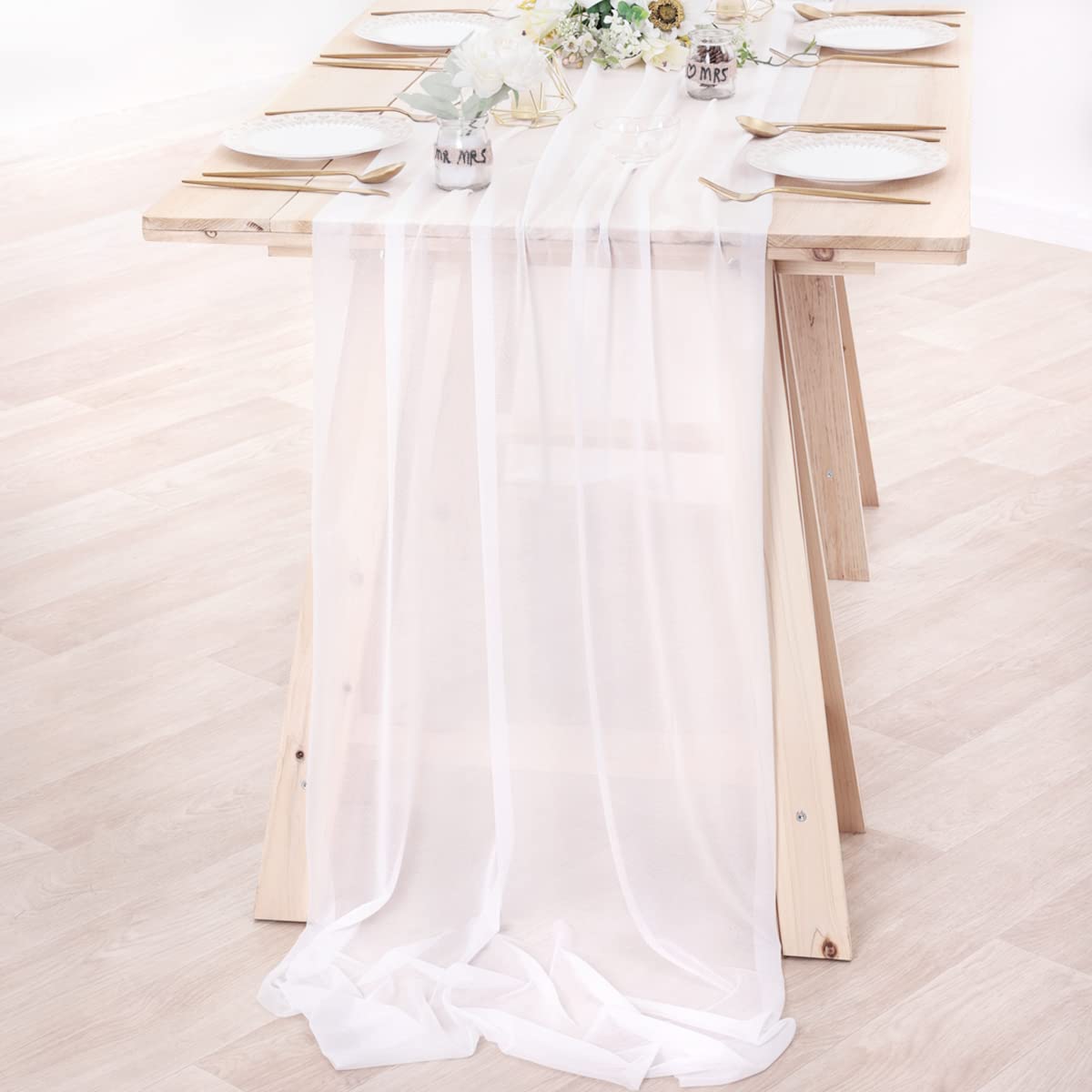 Chiffon Table Runner Nude Shee - Christmas Table Runner 评论和价格