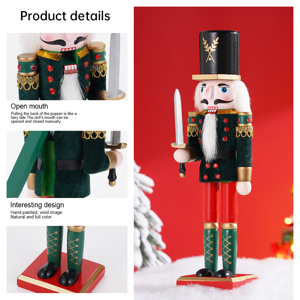 30cm Christmas Nutcracker Wood - Nutcracker Figurine 评论和价格
