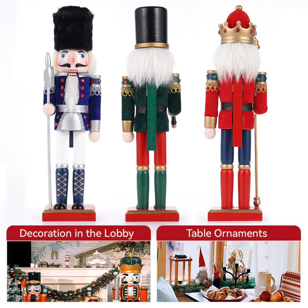 30cm Christmas Nutcracker Wood - Nutcracker Figurine 评论和价格
