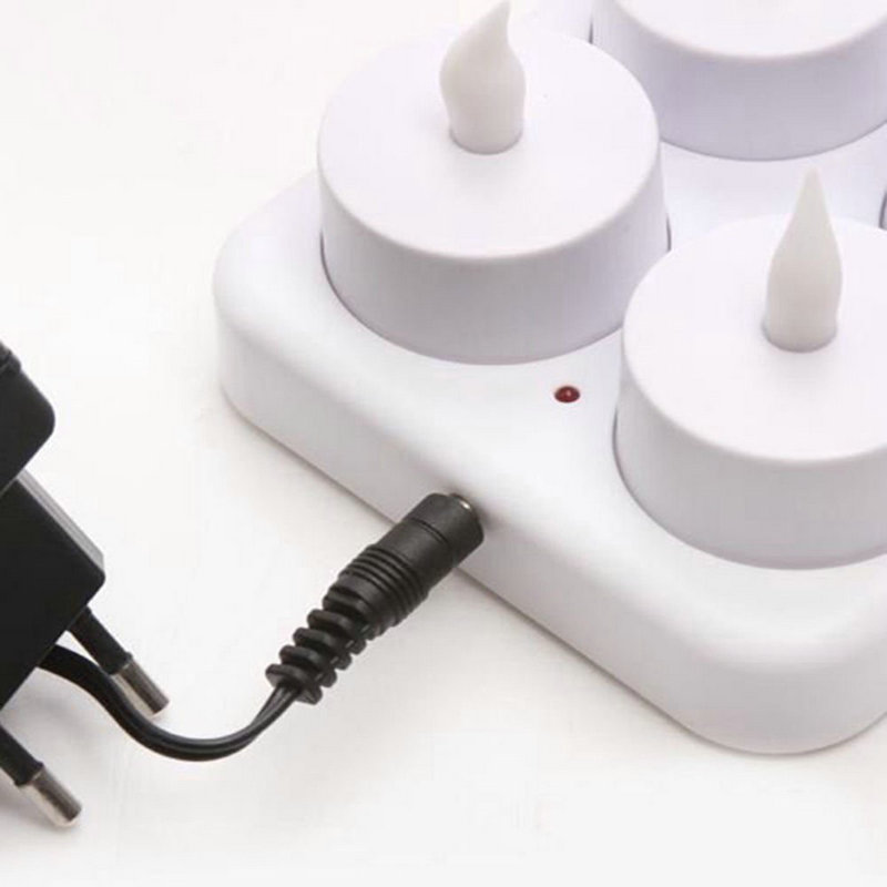 Set of 12 Rechargeable LED Can - Holiday Candle Set 评论和价格
