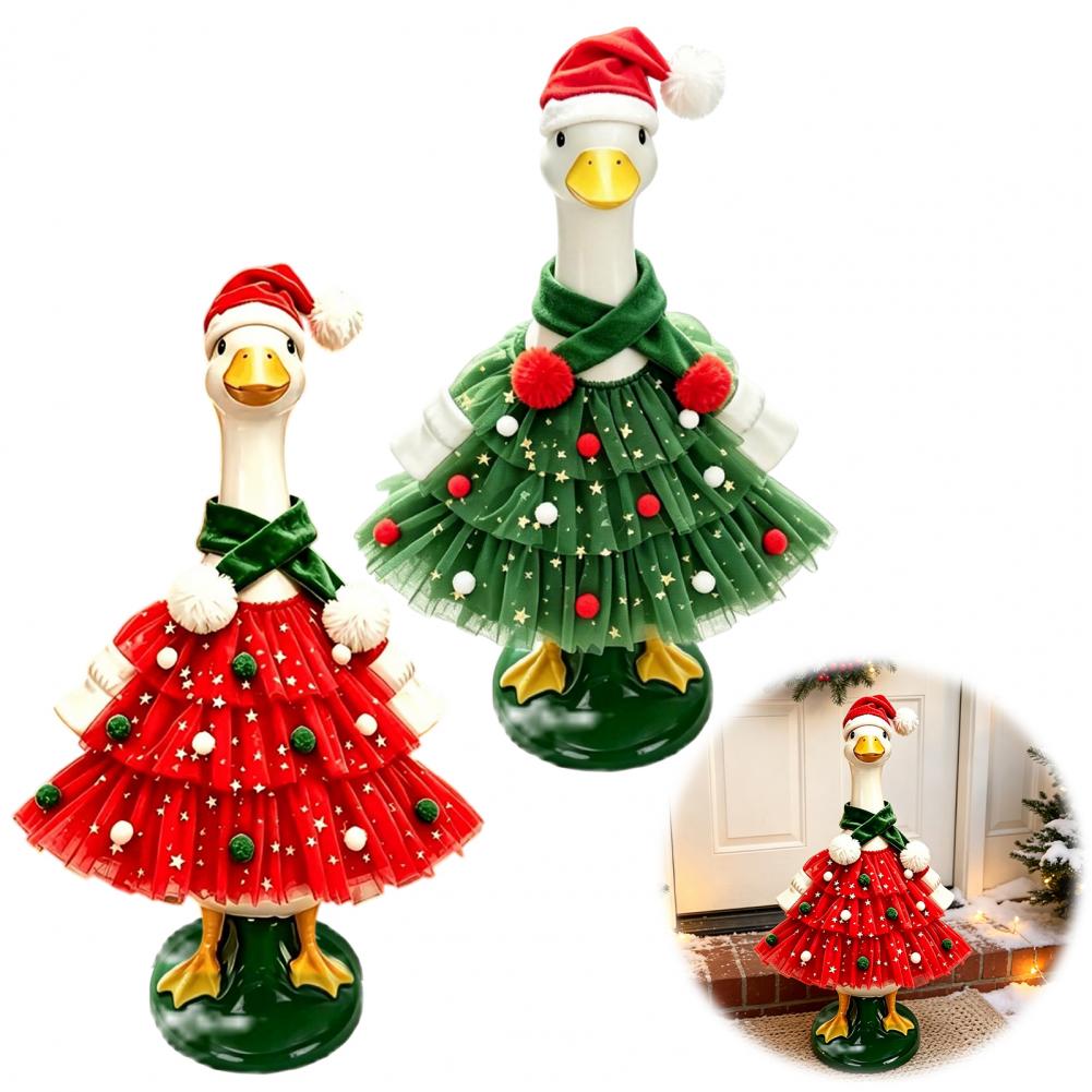 Christmas Porch Goose Outfit,  - Santa Hat Plush 评论和价格
