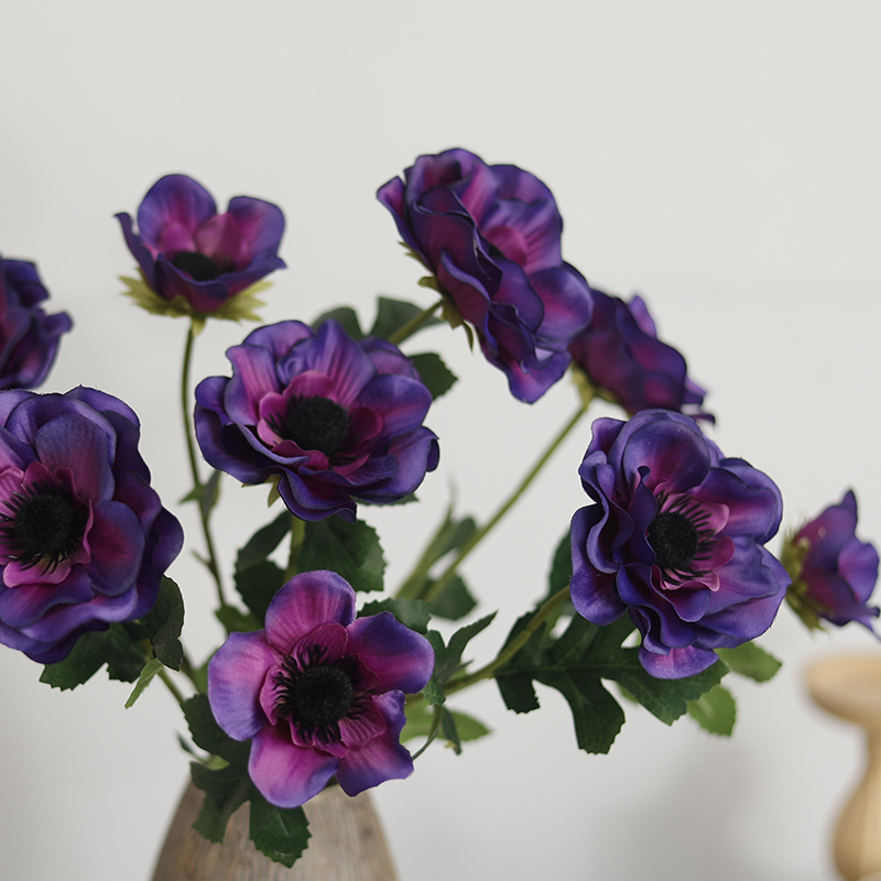 New 3 Heads Anemone Fake Flowe - Christmas Wreath Fake 评论和价格