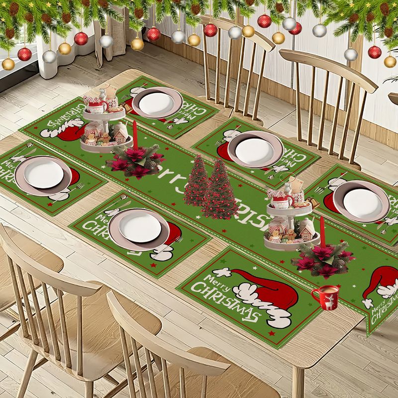 VIKAMA Cute Cartoon Christmas  - Christmas Table Runner 评论和价格