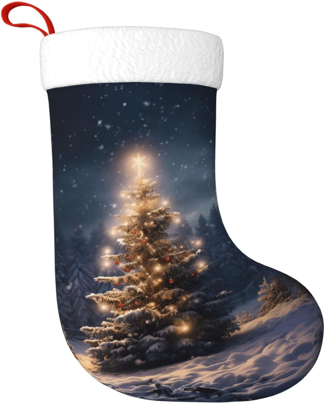 Christmas Tree Snow gift Stock - Christmas Stocking Hanging 评论和价格