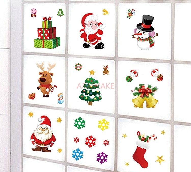 1PCS Removable Christmas Stati - Snowflake Window Decal 评论和价格