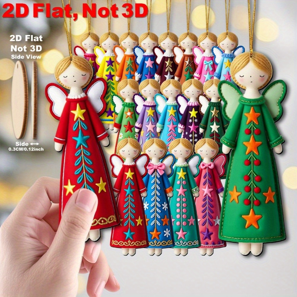 16Pcs Colorful Angel Ornaments - Star Tree Topper 评论和价格