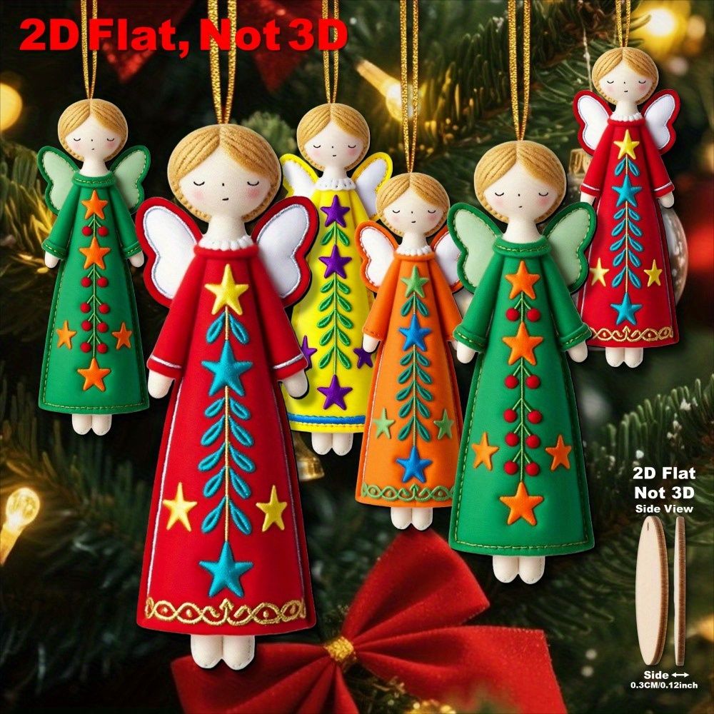 16Pcs Colorful Angel Ornaments - Star Tree Topper 评论和价格