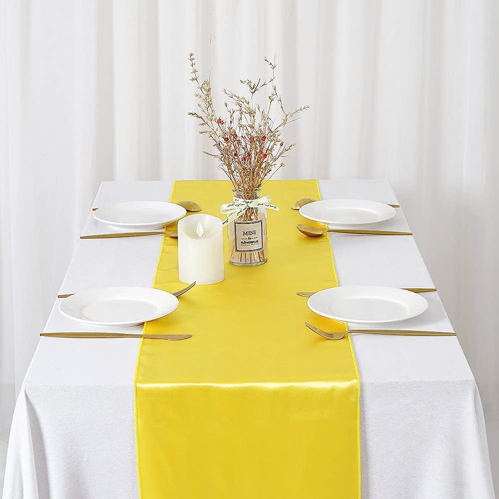 12x108 Inch Satin Wedding Tabl - Christmas Table Runner 评论和价格