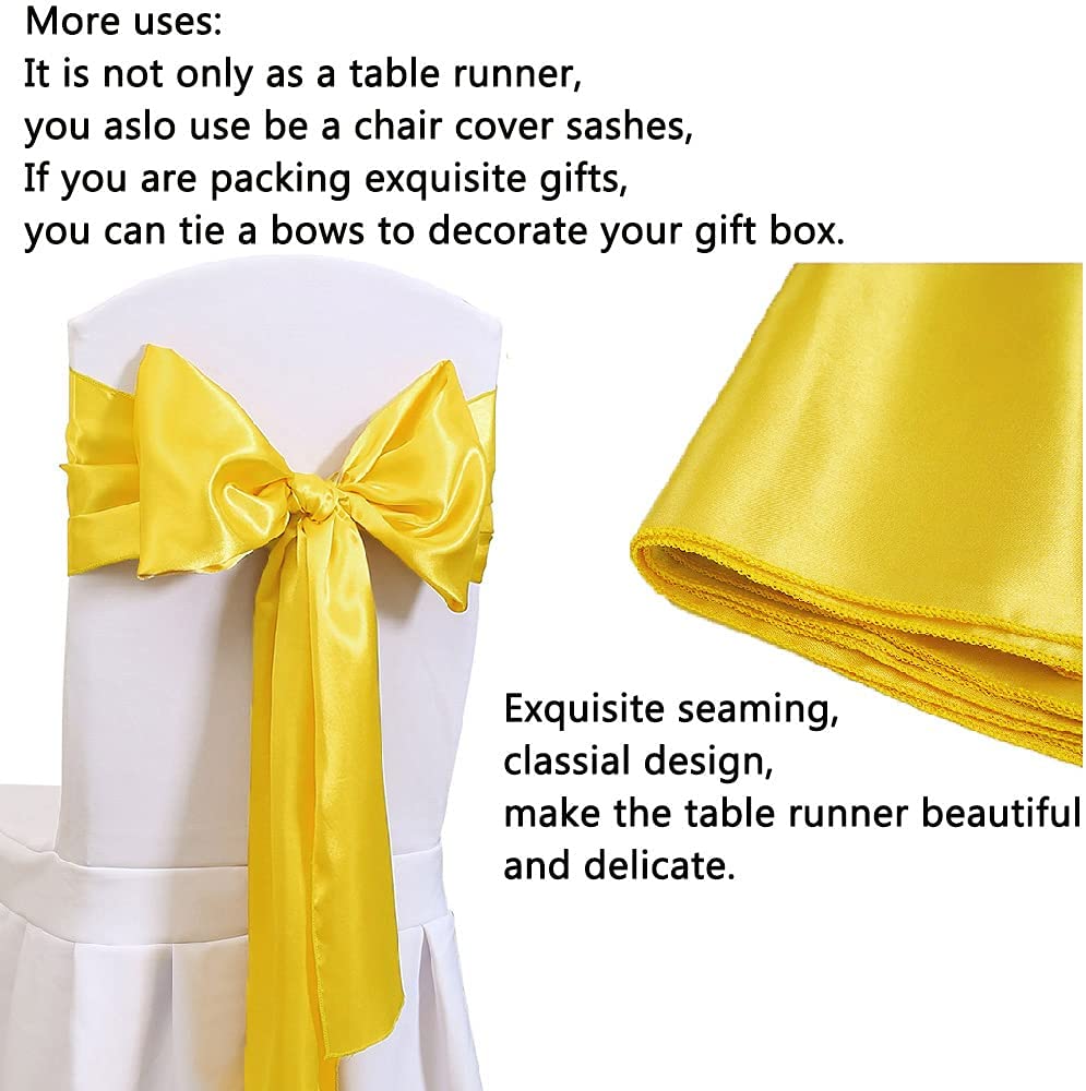 12x108 Inch Satin Wedding Tabl - Christmas Table Runner 评论和价格
