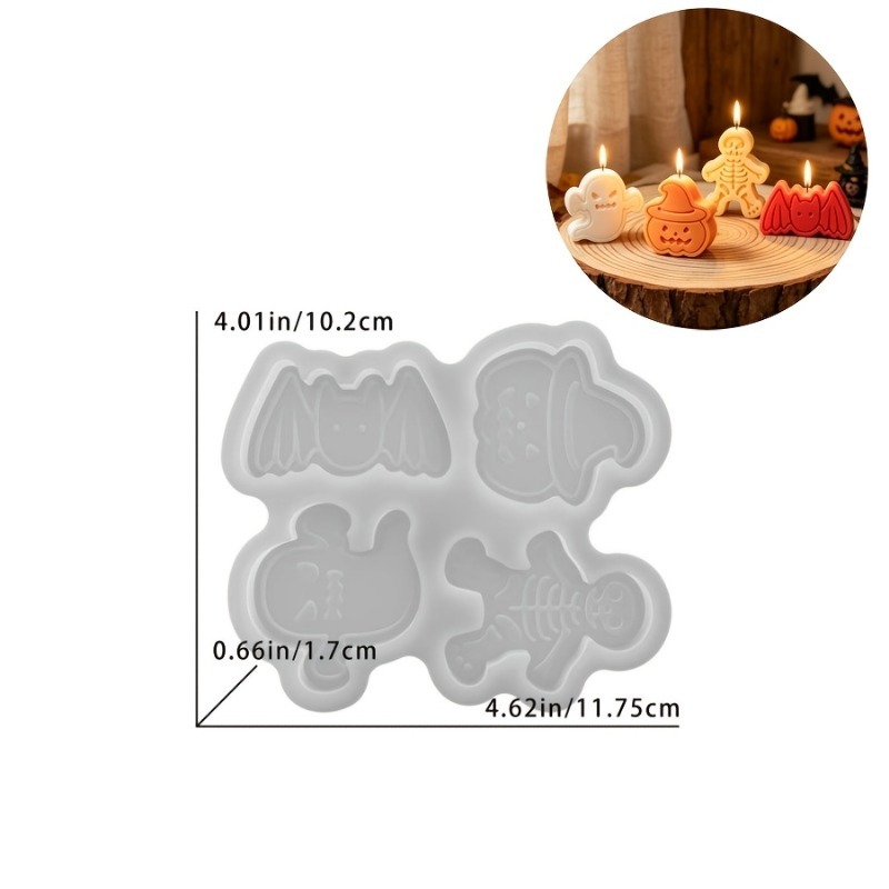 4-cavity silicone resin mold s - Holiday Candle Set 评论和价格