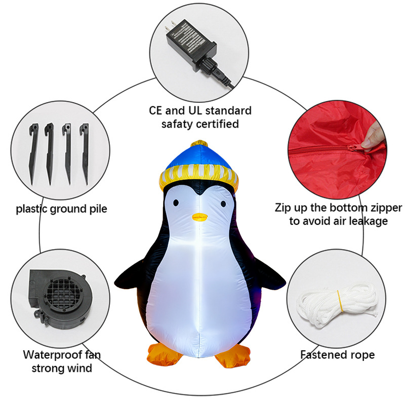 1.5M Christmas Penguin Inflata - Christmas Lights Outdoor 评论和价格