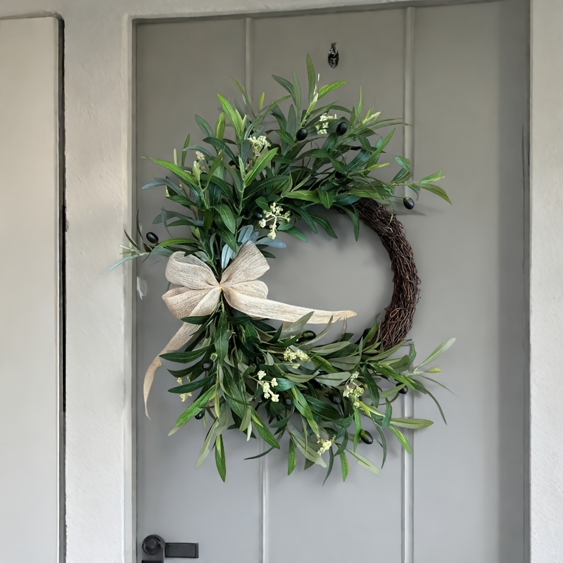 2025 Artificial Olive Wreath W - Christmas Wreath Fake 评论和价格