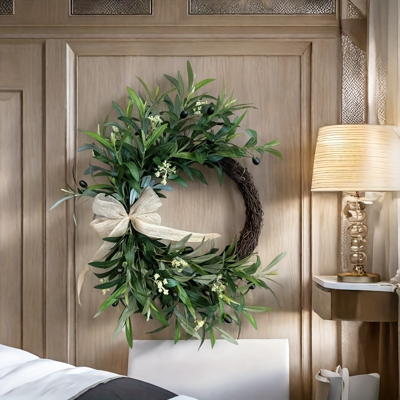 2025 Artificial Olive Wreath W - Christmas Wreath Fake 评论和价格