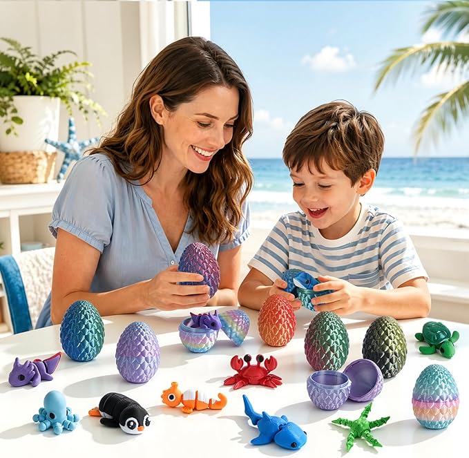 24pcs 3D Printed Surprise Egg  - Advent Calendar Gift 评论和价格