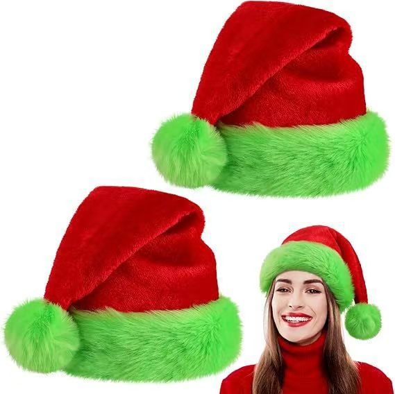 1 PCS/10 PCS Christmas Santa H - Santa Hat Plush 评论和价格