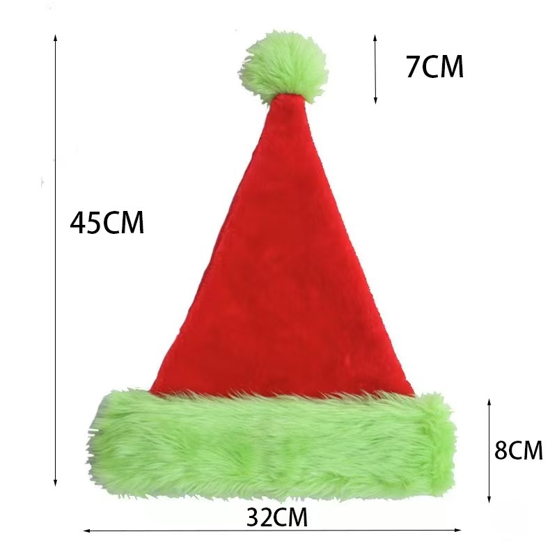 1 PCS/10 PCS Christmas Santa H - Santa Hat Plush 评论和价格